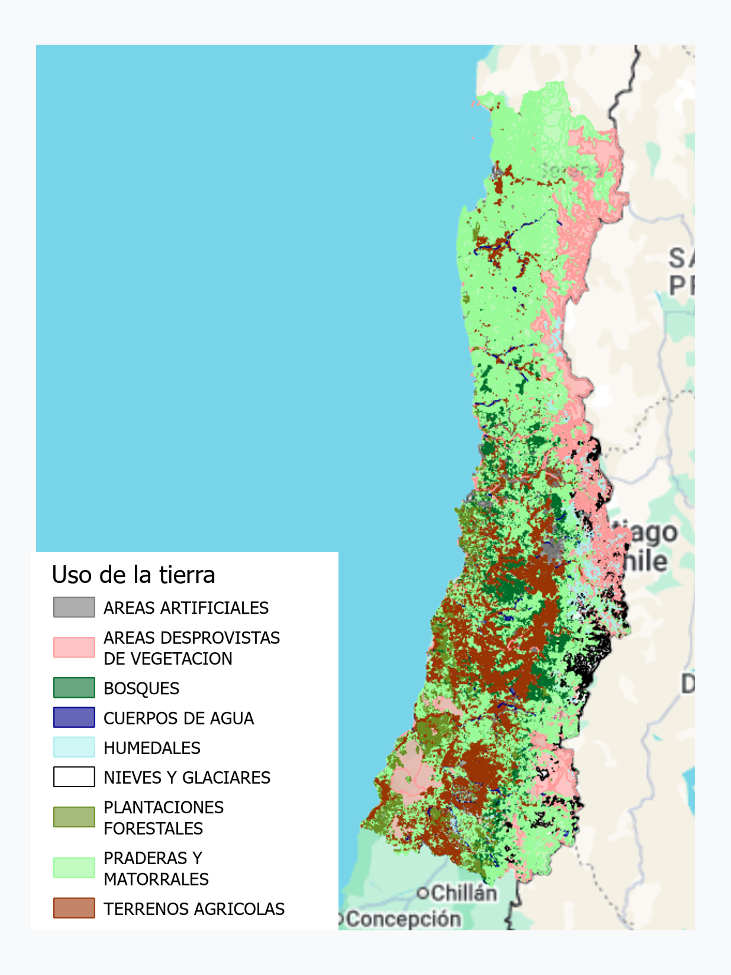Servicio Web de Mapas - Uso de la tierra CIREN